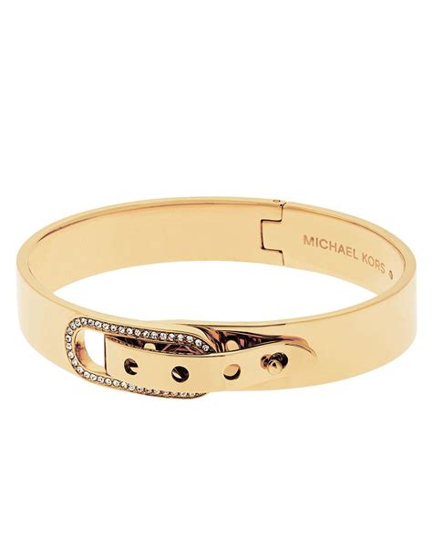 michael kors gold buckle bangle|Michael Kors gold bracelet sale.